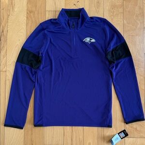 Boys Ravens Purple Quarter-Zip size large 14/16